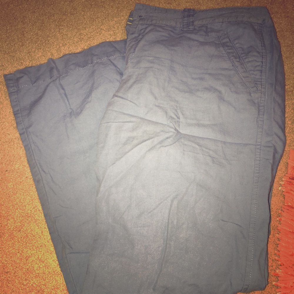 Old navy blue linen pants